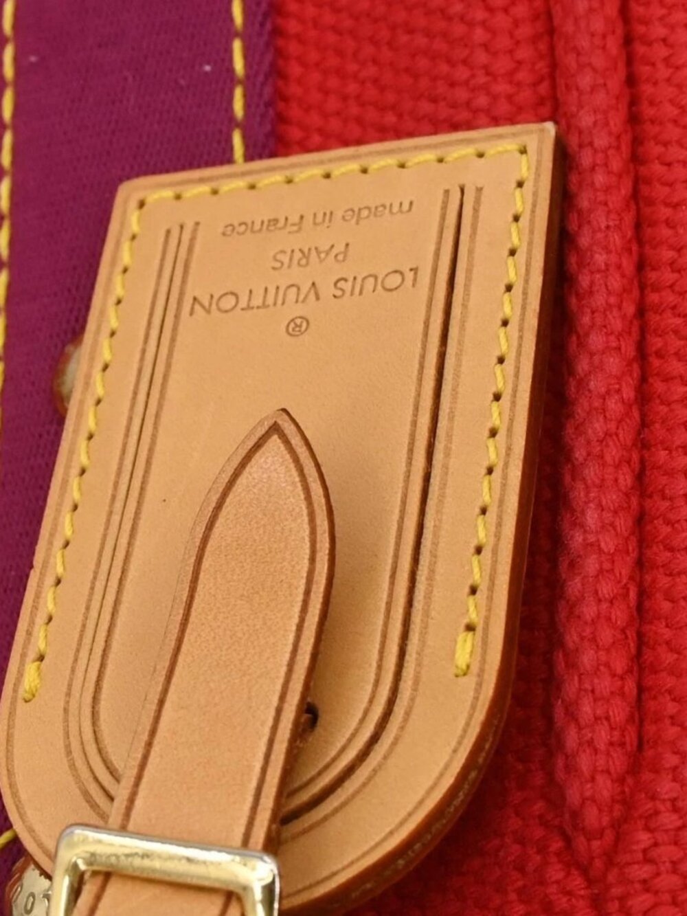 Louis Vuitton Red Purple Antigua Cabas PM Tote Bag M40037 FL0065 155728 - Picture 5 of 10